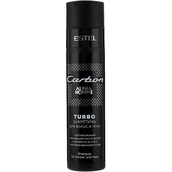 TURBO hair and body shampoo ALPHA HOMME CARBON ESTEL 250 ml